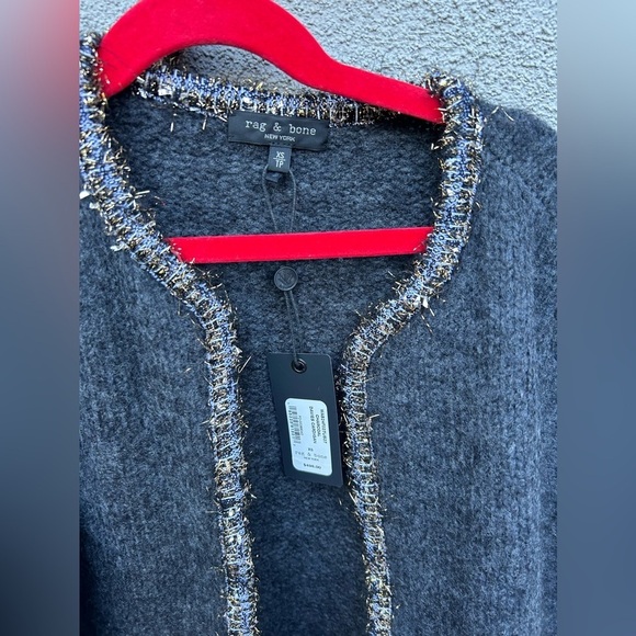 Rag & Bone Davies Cardigan in Charcoal X Size Small New With Tags! - Picture 8 of 14
